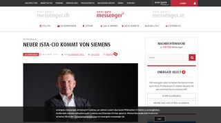 
                            13. Neuer Ista-CIO kommt von Siemens - energate messenger+