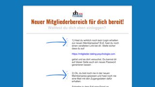 
                            2. neuer Mitgliederbereich - Dating Psychologie