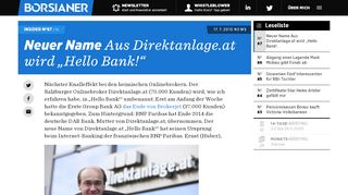 
                            5. Neuer Name: Aus Direktanlage.at wird „Hello Bank!