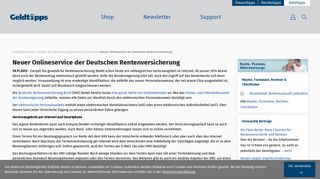 
                            9. Neuer Onlineservice der Deutschen Rentenversicherung - Geldtipps