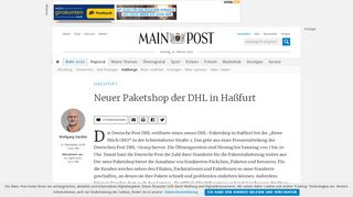 
                            13. Neuer Paketshop der DHL in Haßfurt - Main-Post
