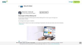 
                            6. Neuerungen im Allianz Maklerportal - Allianz für Makler | XING