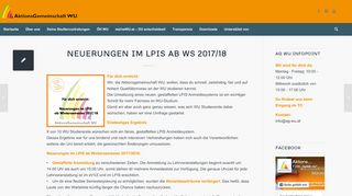
                            8. Neuerungen im LPIS ab WS 2017/18 – AktionsGemeinschaft WU
