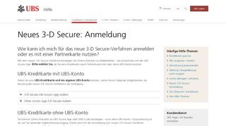
                            7. Neues 3-D Secure: Anmeldung | UBS Schweiz