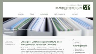 
                            13. Neues aus der Rechtssprechung - PMP - RAe Dr. Müller-Peddinghaus