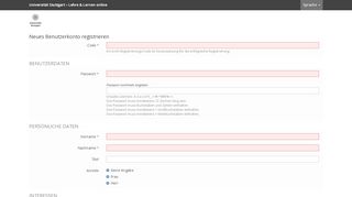 
                            8. Neues Benutzerkonto registrieren - Ilias - Universität Stuttgart