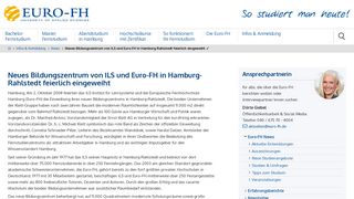
                            11. Neues Bildungszentrum von ILS und Euro-FH in Hamburg-Rahlstedt ...