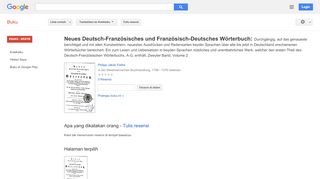 
                            8. Neues Deutsch-Französisches und Französisch-Deutsches Wörterbuch: ...
