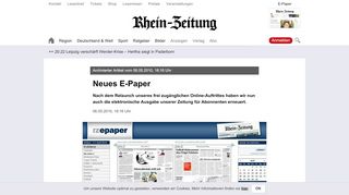 
                            6. Neues E-Paper - Rhein-Zeitung - Rhein-Zeitung