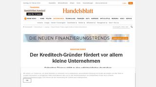 
                            8. Neues Fintech: Finiata vergibt Kredite an kleine Unternehmen