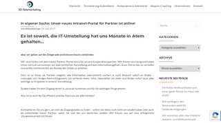 
                            2. Neues Intranet-Partnerportal online | 3D-Telemarketing