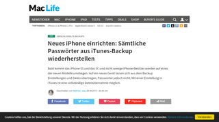 
                            7. Neues iPhone einrichten: Sämtliche Passwörter aus iTunes-Backup ...