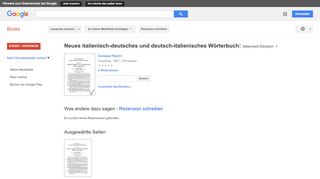 
                            13. Neues italienisch-deutsches und deutsch-italienisches Wörterbuch: ...