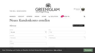 
                            6. Neues Konto - GreenGlam Naturkosmetik
