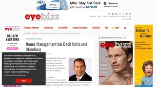 
                            6. Neues Management bei Bach Optic und Steinburg › eyebizz