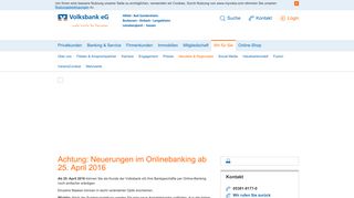 
                            9. Neues Onlinebanking - Volksbank eG, Seesen myvoba