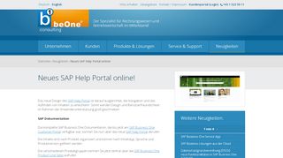 
                            9. Neues SAP Help Portal online! | beOne Consulting