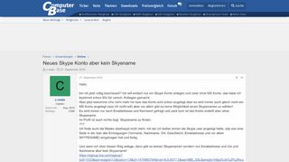 
                            6. Neues Skype Konto aber kein Skyename | ComputerBase Forum