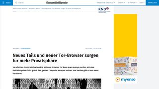 
                            10. Neues Tails und neuer Tor-Browser sorgen für mehr Privatsphäre - HAZ
