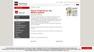 
                            6. Neues Textportal für das Mitteilungsblatt - Aktuelles - Rottenburg am ...