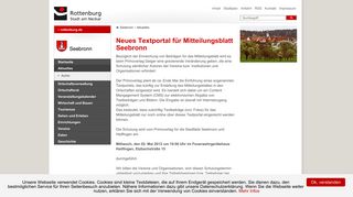 
                            7. Neues Textportal für Mitteilungsblatt Seebronn - Aktuelles ...