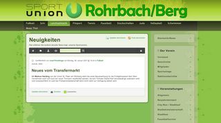 
                            9. Neues vom Transfermarkt - Sportunion Rohrbach-Berg - Neuigkeiten