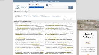 
                            8. neueste Dienstleistung - English translation – Linguee