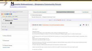 
                            11. Neueste Diskussionen - Shopware Community Forum