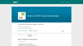 
                            12. Neuigkeiten | News zu DATEV-Cloud-Anwendungen | XING