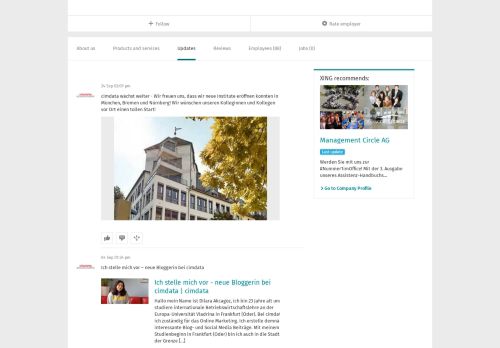 
                            8. Neuigkeiten von cimdata Bildungsakademie GmbH | XING Unternehmen