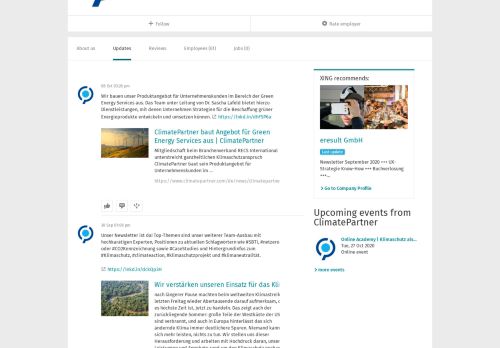 
                            9. Neuigkeiten von ClimatePartner | XING Unternehmen