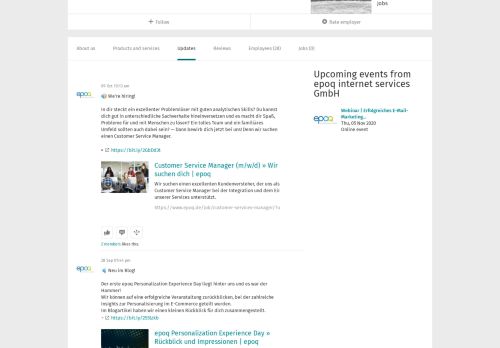 
                            11. Neuigkeiten von epoq internet services GmbH | XING Unternehmen