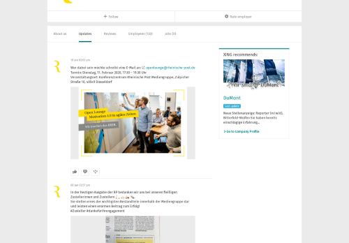 
                            12. Neuigkeiten von Rheinische Post Mediengruppe | XING Unternehmen