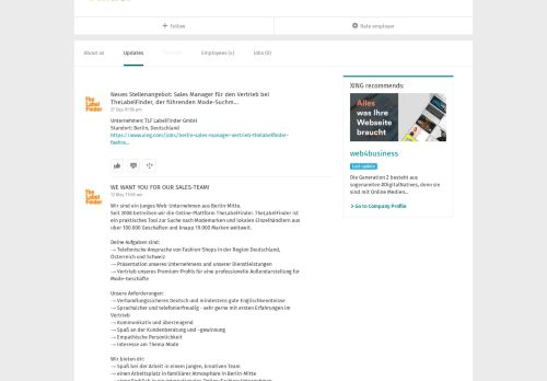 
                            4. Neuigkeiten von TLF LabelFinder GmbH | XING Unternehmen