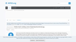 
                            11. Neuinstallation - Fehler beim Aufbau einer Datenbankverbindung ...