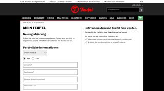 
                            3. Neukunde? Jetzt registrieren - Teufel