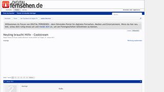 
                            12. Neuling braucht Hilfe - Coolstream | DIGITAL FERNSEHEN Forum