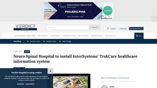 
                            8. Neuro Spinal Hospital to install InterSystems' TrakCare healthcare ...