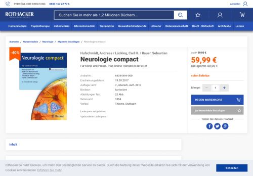 
                            8. Neurologie compact - Allgemein Grundlagen - Neurologie ... - Rothacker