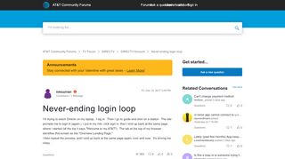 
                            1. Never-ending login loop - AT&T Community