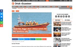 
                            10. 'Never Fear, Baggy's Here': Lifeboat named after RNLI benefactor ...