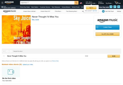 
                            13. Never Thought I'd Miss You by Sky Juice on Amazon Music ...