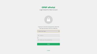 
                            4. New Account - Login to CPSP ePortal | CPSP