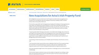 
                            12. New Acquisitions for Aviva's Irish Property Fund | Media Centre