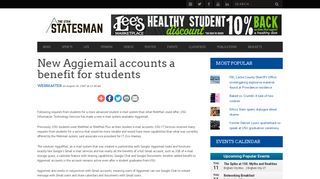 
                            10. New Aggiemail accounts a benefit for students - The Utah Statesman