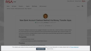 
                            1. New Bank Account Cashout Method Via Money Trans... | RSA Link