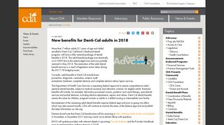 
                            10. New benefits for Denti-Cal adults in 2018 - California Dental Association