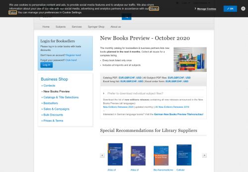 
                            10. New Books Preview for Booksellers & Business Partners | Springer