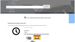 
                            6. New Brunswick Connection - May 5, 2017 - Brightspace Community