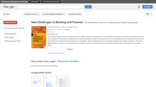 
                            11. New Challenges in Banking and Finance: 2nd International Conference ...